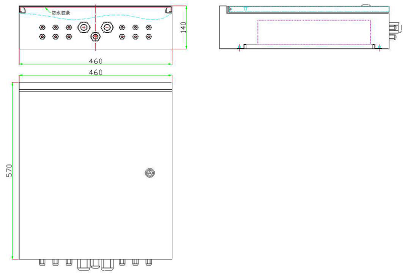 Dimension of PV Distribution Box